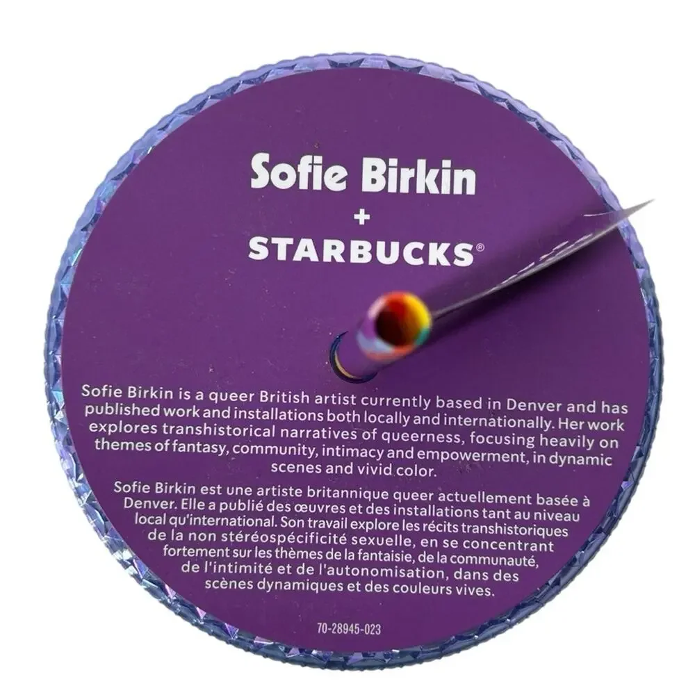 Starbucks Sofie Birkin Rainbow Pride Studded Tumbler 24oz NWT